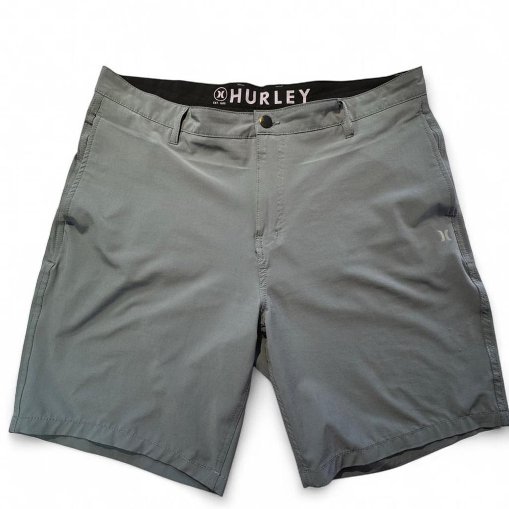 Hurley Men's All Day Hybrid Short Gray Golf Shorts Quick Dry, Size 38